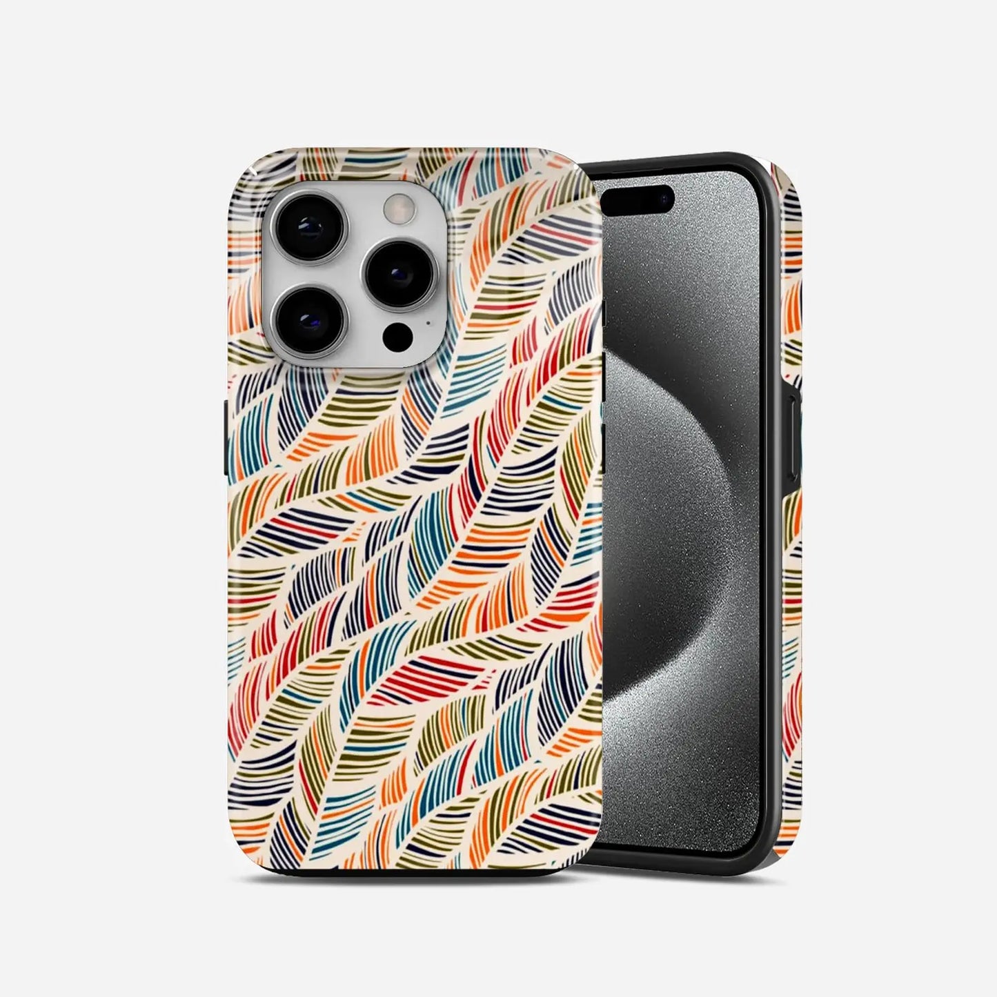 Leaves Pattern Armoured Phone Case My Store