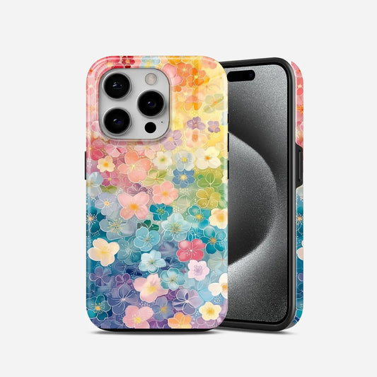 Multi Color Flower Armoured Phone Case My Store
